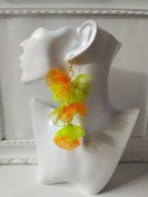 kolczyki pistacjowe pomarańczowe