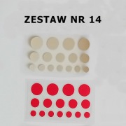 Zestaw KROPEK 32 szt. mix 1, 1,5 i 2 cm Dzień kropki Z14