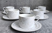 222 Fifth New York komplet 6 filiżanek z podstawkami