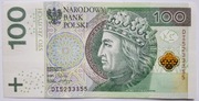 100 zł 2012r  DI nr 5233355 banknot kolekcjonerski 