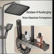 Zestaw prysznicowy - deszczownica termostat bateria słuchawka - 2 kolory