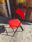 Krzesła rozkładane czerwone