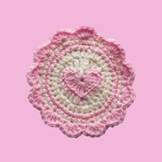 Ręcznie robiona walentynkowa podkładka pod kubek