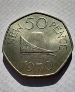 GUERNSEY 50 New Pence 1970 MENNICZA