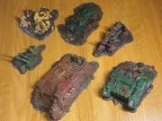 Tereny Wraki czołgów Space Marines do Warhammer 40k Pomalowane Tabletop SF