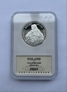 Moneta kolekcjonerska 10 zł August II Mocny 2005 PR69 srebro
