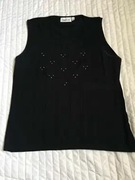 Letnia prosta czarna bluzka z wiskozy