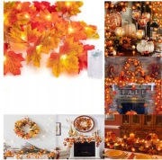 GIRLANDA ŚWIETLNA LAMPKI 20LED LIŚCIE KLONU 3M