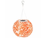 SOLVINDEN Lampa wisząca, kwiat/na baterię słoneczną pomarańczowy, 22 cm