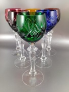 Kieliszki do nalewki kolorowy krysztal 6 sztuk 