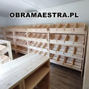 Regał drewniany sklepowy / na warzywa - Regały sklepowe