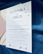Ślubne Zaproszenie z perełkami