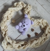 Fioletowy Miś przytulanka maskotka