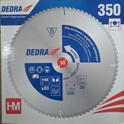 Piła tarczowa z widiowa 350/30 80 zębów  Dedra