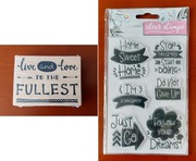 Scrapbooking - stemple - różne napisy motywacyjne