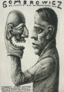 Leszek Żebrowski Witold Gombrowicz na plakacie