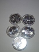 Srebro inwestycyjne bulionowe 5 x 1oz okazja ideal mix