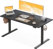 Biurko elektryczne OffiGo – 160 cm, regulacja wysokości, czarne