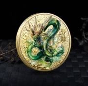 Moneta z zielonym Smokiem