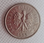 Moneta 1 zł z 1995 roku obiegowa 1zl złoty 1995r rok obiegowe złotówka