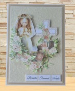 Kartka na Pierwszą komunię Świętą 3D