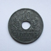10 Centymów 1941 r. Francja Vichy