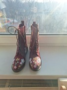 bordowe botki w kwiaty rozm.40