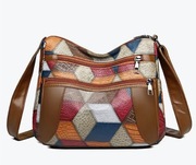 Nowa torebka damska, listonoszka regulowany pasek Wielokolorowa 