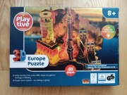 Puzzle 3D LED - EUROPA - świecące 50 el. - 8+ NEW!
