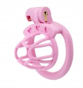 Różowy mały pas cnoty chastity cage 4 pierścienie