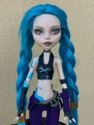 monster high lalka jinx lol arcane g1 ooak custom repaint