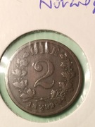 Moneta 2 ore Norwegia 1899
