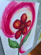 Barwinek z serii Kwiaty akwarela A5 obraz natura łąka 15x21