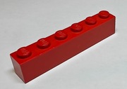 Lego 3009 klocek 1x6 czerwony - 23 sztuki !