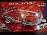 Zestaw Tor Wyścigowy "Racing Victor" z Samochodami i Pociągiem