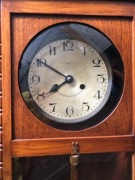 Drewniany zegar naścienny antyk z wahadłem (Wysokość: 73 cm)