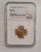 5 groszy 1993 NGC MS66 