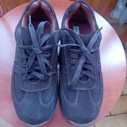 Brązowe, skórzane buty TCM Tchibo