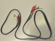 Kabel 2x RCA 2x RCA 1m z uziemieniem gramofon 