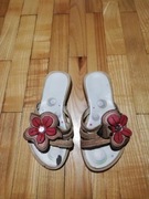 klapki dziewczęce skórzane 30