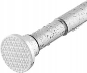 Drążek na zasłonę prysznicową srebrny 70-134cm