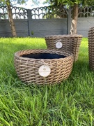 Rattanowa doniczka niska 6 l