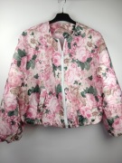 Bomberka damska różowa w kwiaty floral kurtka oversize Made in Italy S/M