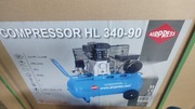 Kompresor dwutłokowy z nap.pasowym HL340-90 10bar 3 KM/2,2kW 272l/min 90L 