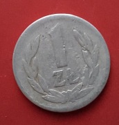 Moneta 1 złoty 1957 r. PRL (Al)
