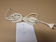 Kabel zasilający biały, P+N, 10/16A,250V, 2m