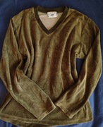 Zielona bluza longsleeve sztruks avant garde SWAG autumn vintage love