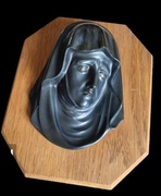 Matka Boska, stara płaskorzeźba na ścianę 