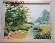 GOTOWY ZESTAW DO DOMU LUB NA PREZENT - MALOWANY OBRAZ Z RAMĄ I MOTTO