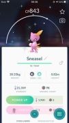 POKEMON GO SHINY SNEASEL LVL 16 FOR TRADE